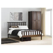 fairhaven Double Bed, Chocolate, With Brook
