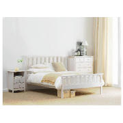 Double Bed, White, With Brook Mattress