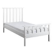 Fairhaven Single Bed, White, With Brook Mattress