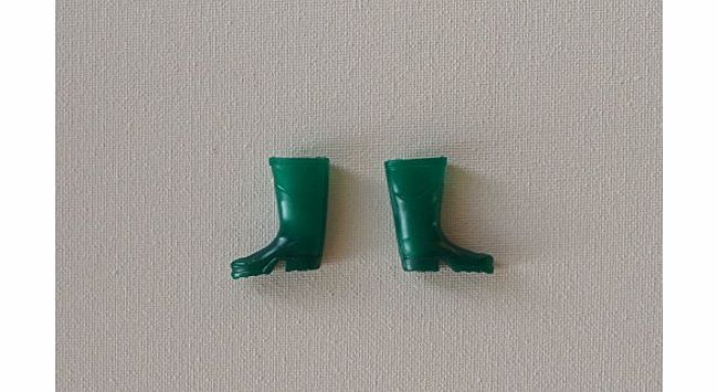 Fairy Fantasy GREEN WELLINGTON BOOTS 1/12TH SCALE TO PLACE OUTSIDE YOUR FAIRY DOOR (FAIRY GARDEN ACCESSORY)