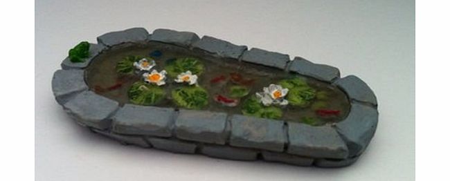 Fairy Fantasy Miniature 1/12th Scale Fairy Garden Pond Plant Pot Ornament (Fairy Garden Accessory)