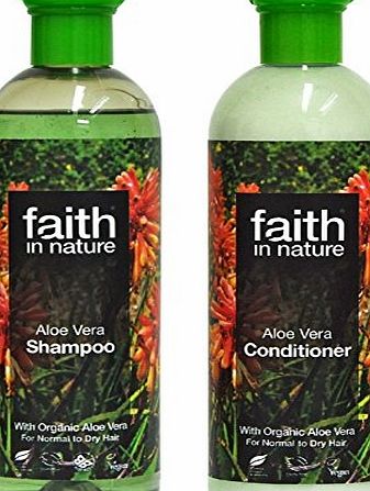 Faith In Nature Aloe Vera Shampoo amp; Conditioner Duo With Citrus Oils, For Normal amp; Dry Hair, Purify Your Scalp, Control Sebum Production, For Shiny amp; Silky Hair, Natural Fragrance, Parabe