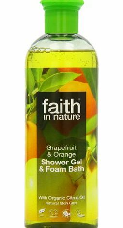 Faith In Nature  Grapefruit amp; Orange Foam Bath shower gel 400ml