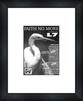 FAITH NO MORE UK Tour 1992 - Custom Framed Original Tour Ad Framed Music Prints and Poster