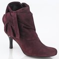 swirls bow trim ankle boots