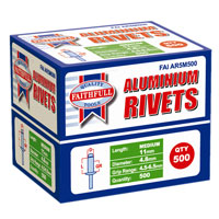 Faithfull Aluminium Rivets (500) 5mm Long