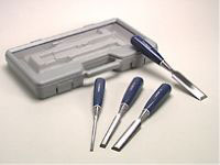 FAITHFULL Blue B/E Chisel Set (4) Plastic Case