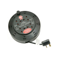 Faithfull Cable Reel 240V 10M 10A 4 Socket