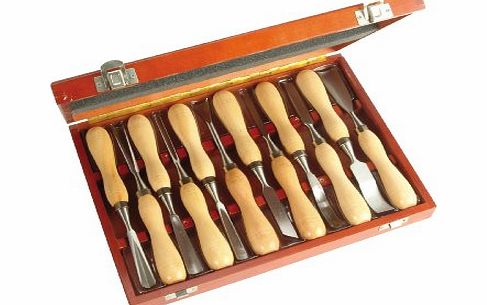 Faithfull WCSET12 12-Piece Woodcarving Set in Case