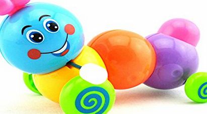 Fajiabao Clockwork Colorful Wind Up Walking Caterpillar Developmental Toy for Toddler (One Piece)
