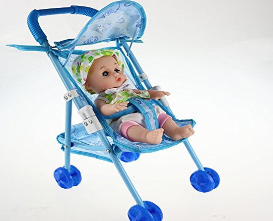 Fajiabao Deluxe Playset Stroller Toy with Doll Along Walker
