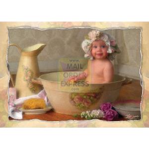 Jumbo Baby Bathtub by Lisa Jane 1000 Piece Jigsaw Puzzle