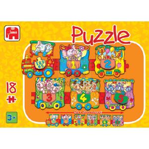 Jumbo Train 18 Piece Shaped Floor Jigsaw Puzzle