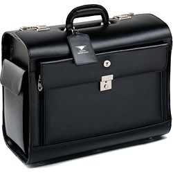 Falcon Leather pilot case with drop folio