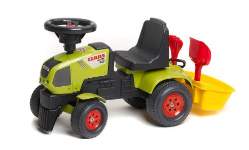 1012A Childrens Ride-On Vehicle Claas Axos Tractor with Bucket and Accessories