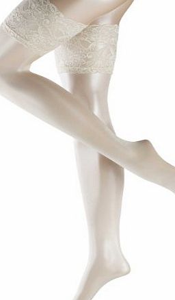  Womens Hold-up Stockings, Off-White (off-withe), 12