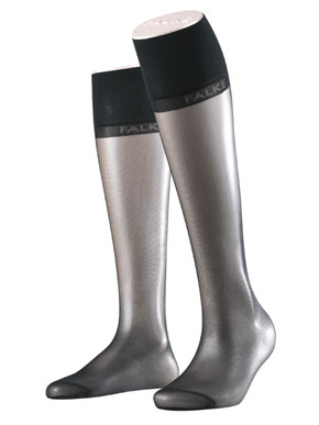 Falke Ladies 1 Pair Falke Pure Matt 20 Knee Highs With Sensitive Top In 3 Colours Crystal