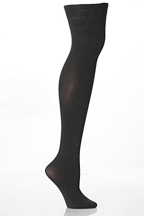 Ladies 1 Pair Falke Pure Matt 50 Hold Ups Black