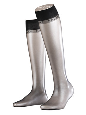 Falke Ladies 1 Pair Falke Shelina 12 Denier Ultra Transparent Knee Highs With Shimmer And Sensitive Top In