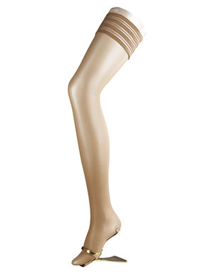 Ladies 1 Pair Falke Support 20 Transparent Hold Ups In 4 Colours Black