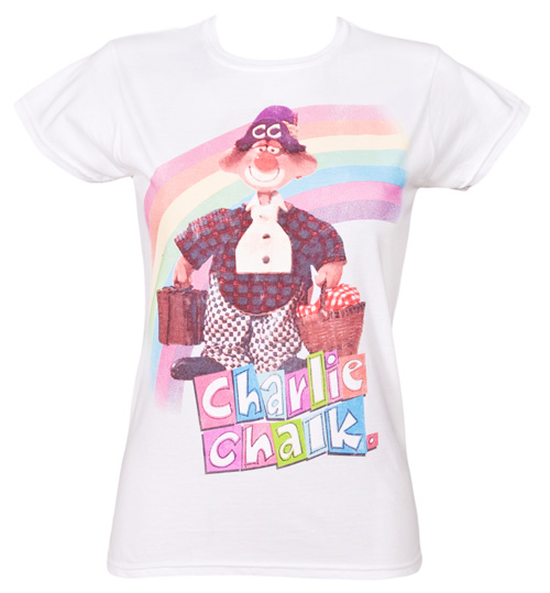 Fame and Fortune Ladies Charlie Chalk Ranbow T-Shirt from Fame