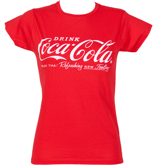 Ladies Coca Cola Logo T-Shirt from Fame and