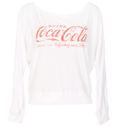 Fame and Fortune Ladies Coca Cola Off The Shoulder Lightweight