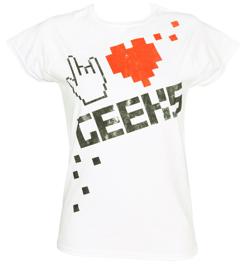 Fame and Fortune Ladies I Love Geeks T-Shirt from Fame and Fortune