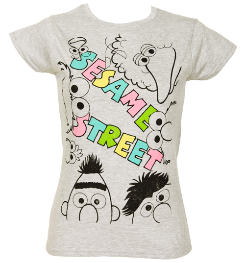Ladies Sesame Street Cast T-Shirt from Fame and