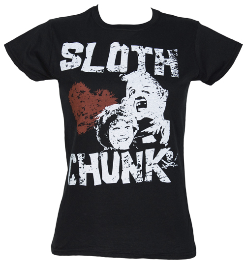 Fame and Fortune Ladies Sloth Loves Chunk Goonies T-Shirt from