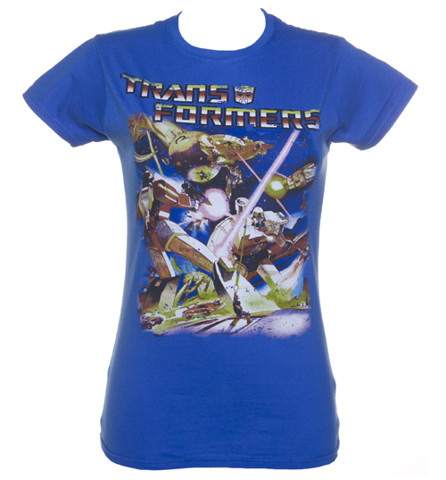 Ladies Transformers Movie Poster T-Shirt from