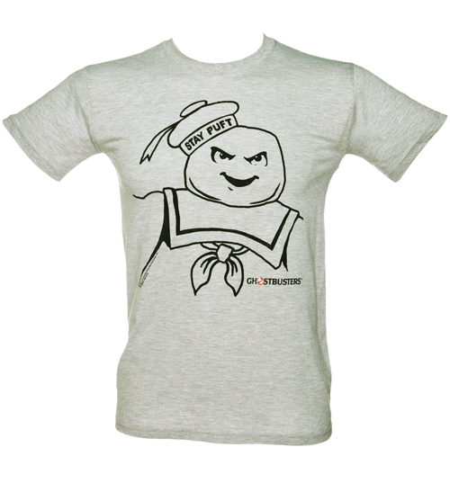 Fame and Fortune Mens Stay Puft Outline Ghostbusters T-Shirt