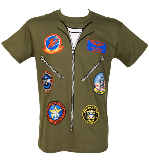 Fame and Fortune Mens Top Gun Flight Suit T-Shirt from Fame