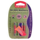 NMHAAA1000 1000mAh AAA Battery Pack of 4