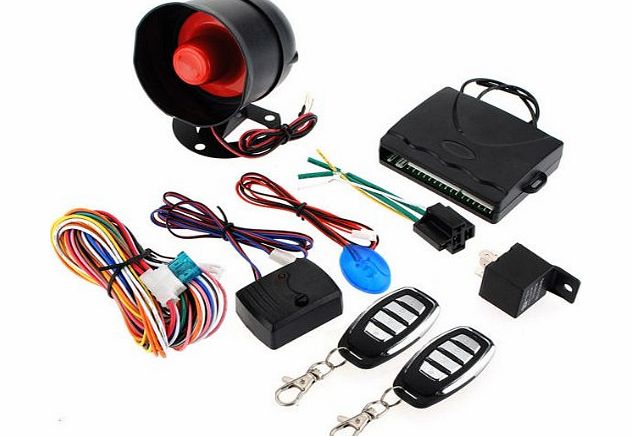 FamilyMall 1-Way Car Alarm Protection Security System Keyless Entry Siren  2 Remote Control