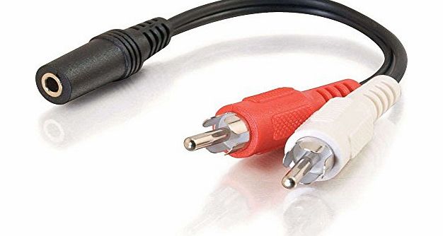 FamilyMall 3.5mm Female to 2x RCA Male Stereo AUX Audio Headphone Y Cable