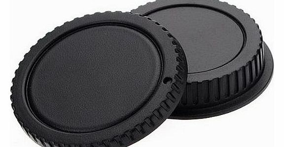 FamilyMall Camera Front Body Cover   Rear Lens Cap Hood for DSLR SLR Canon EOS EF EF-S EFS Rebel T1i