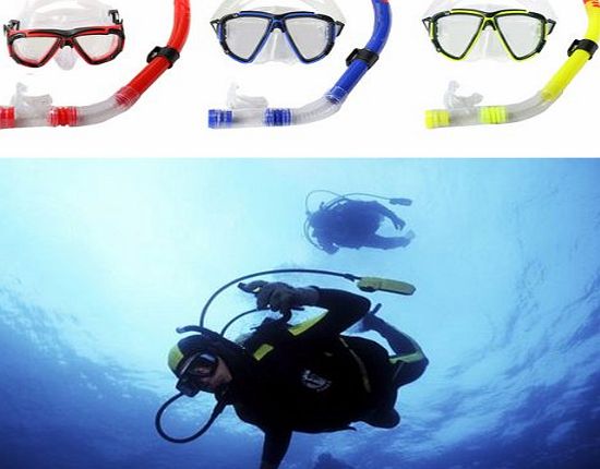 FamilyMall Diving Dive Mask with Dry Snorkel Set Scuba Snorkeling Gear Kit Swimming Equipment By FamilyMall Store
