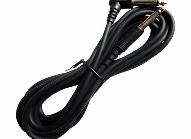 FamilyMall Famillymall 3m/10ft Electric Guitar Patch AMP Cable Cord Lead Bass Instrument Straight Jack to Angled Jack 1/4`` 6.35mm