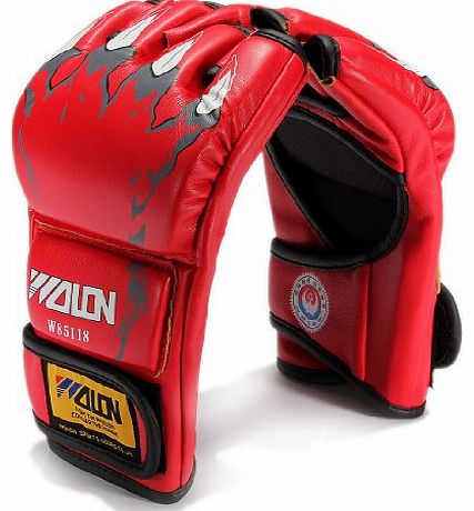 MMA Grappling Boxing Mitts Leather Gloves W85118
