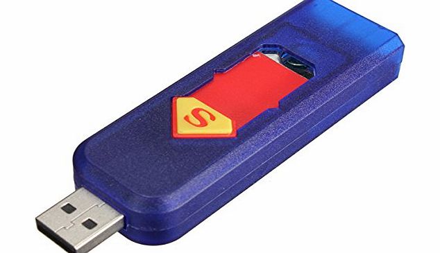 FamilyMall USB Electronic Rechargeable Flameless Cigarette Lighter Blue