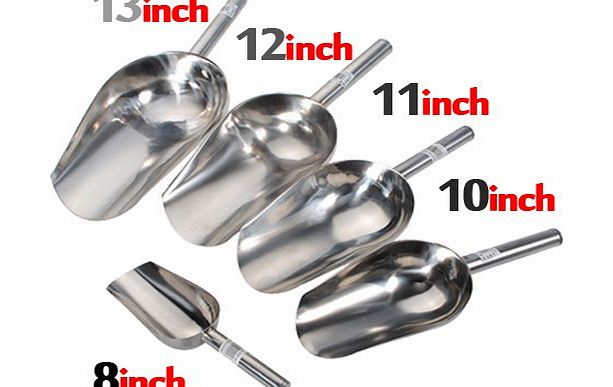 Famliymall 5X 36oz(12inch) Stainless Steel Party Buffet Sweet Candy Sugar Flour Pet Dog Food Bar Ice Scoops