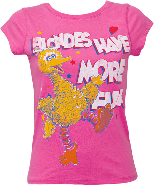 Famous Forever Blondes Have More Fun Ladies Big Bird T-Shirt from Famous Forever