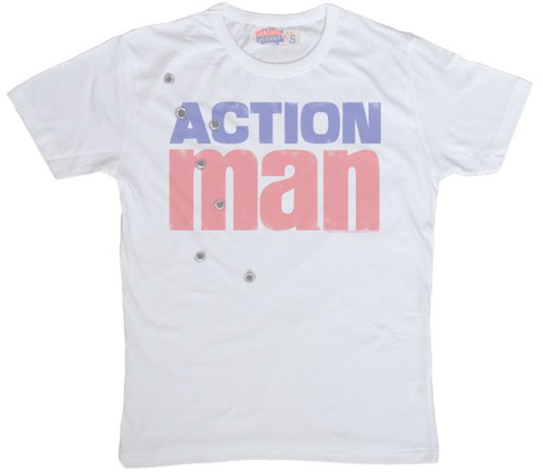 Famous Forever Bullet Holes Menand#39;s Action Man T-Shirt from Famous Forever