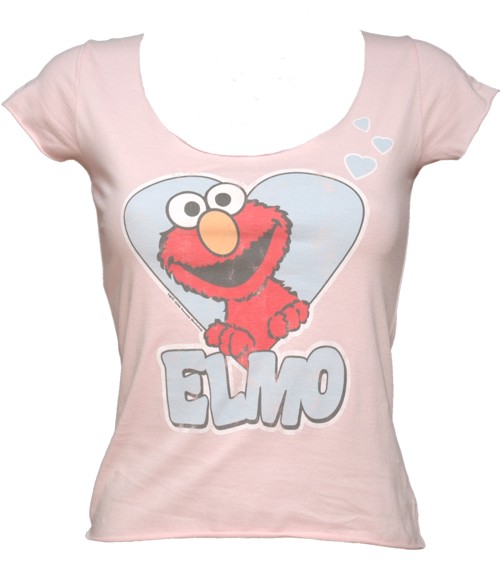 Elmo Ladies Scoop Neck T-Shirt from Famous Forever