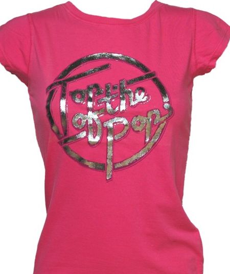 Famous Forever Hot Pink Ladies Top Of The Pops Logo T-Shirt from Famous Forever