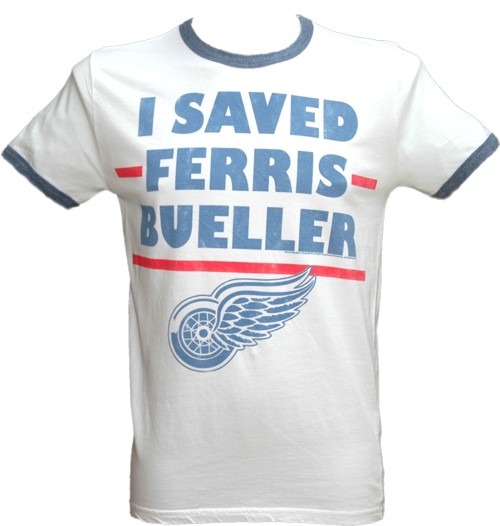I Saved Ferris Men` Ferris Bueller Ringer T-Shirt from Famous Forever