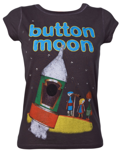 Famous Forever Ladies Classic Button Moon T-Shirt from Famous