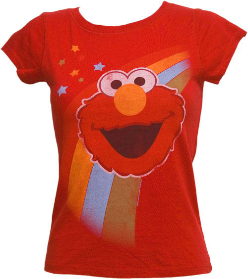 Famous Forever Ladies Elmo Rainbow T-Shirt from Famous Forever