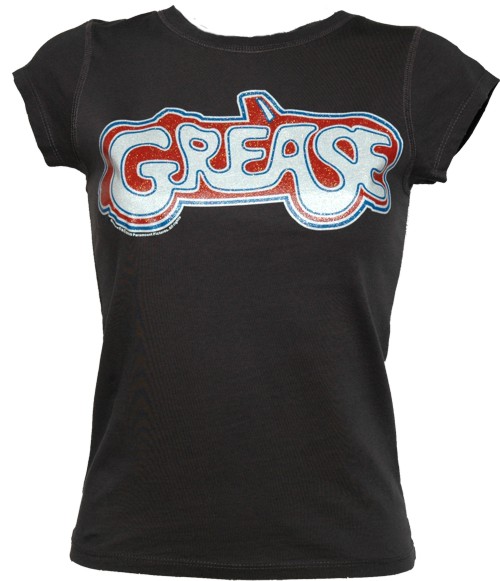 Famous Forever Ladies Grease Glitter Logo T-Shirt from Famous Forever